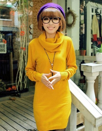 天气冷选择的多姿多彩的高领毛衣  