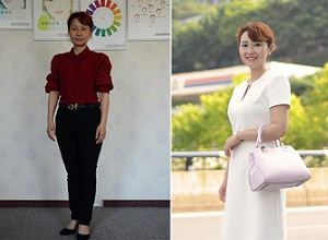 客户装扮前后对比