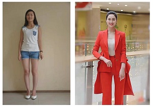 客户装扮前后对比